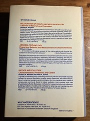 Radon and Its Decay Products in Indoor Air HC/DJ 1988 E2