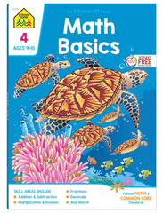 School Zone Math Basics 4 Workbook: 64 Pages, 4Th Grade, Multiplication, Divisio