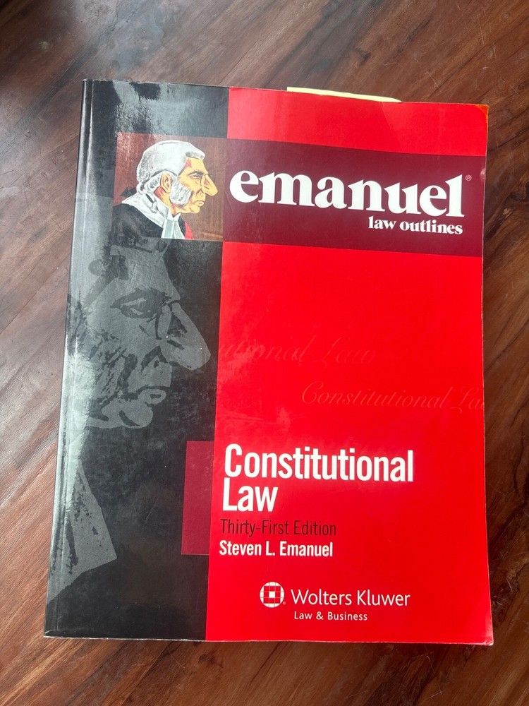 Constitutional Law Emanuel Law Outlines – Brand New, 31st Edition