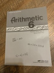 A Beka Abeka 6th Grade Arithmetic 6 Quiz Test and Speed Drill Teacher Key