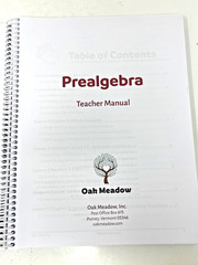 Oak Meadow 8th grade Prealgebra Teacher Manual