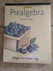 Brandnew Prealgebra 7e Instructor Edition By Martin Gay