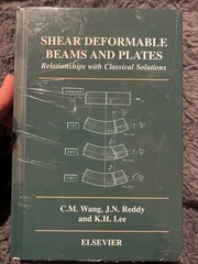 Shear Deformable Beams and Plates -sealed Hardcover B-758