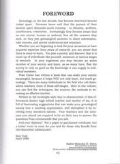 On Teaching Genealogy By Fran Carter A concise guide tailored for educators