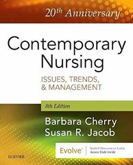 Contemporary Nursing: Issues, – Paperback, by Cherry DNSc MBA – Very Good j