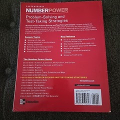 Number Power: Problem-Solving and Test-Taking Strategies, See Pictures. Workbook