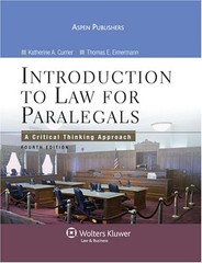 Introduction to Law for Paralegals: A Critical Thinking Approach