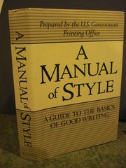 A Manual of Style: A Guide to the Basics of Good Writing – hardcover U.S. Go…