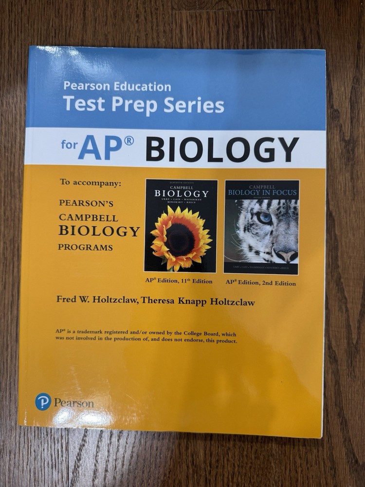 Pearson AP Biology Test Prep Study Guide Workbook-about 30 pages with red marks