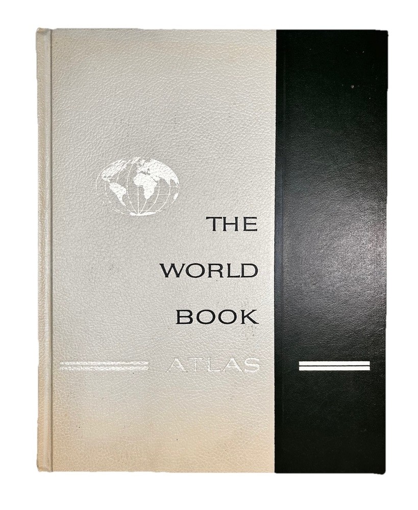 1970 World Book Atlas – 392pg Oversized Hardcover Book ~ 14 3/8 x 11 1/4inch