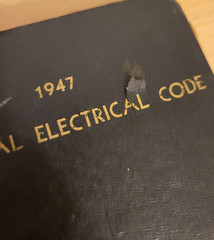 National Electrical Code 1947 Black Binder Vintage Page 1 & 2 missing See Photos