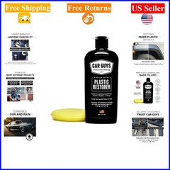 8 Oz Plastic Restorer Kit for Auto Detailing, Vinyl & Rubber, Includes Foam A…
