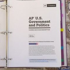 College Board AP U.S. Government & Politics CED Binder 2019 Sample Questions