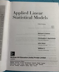 Applied Linear Statistics Models by Michael Kutner 5th INTL ED