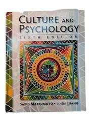 Culture and Psychology by Linda Juang and David Matsumoto (Hardcover)