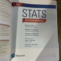 Stats in your World, Third Edition, Student Textbook, c. 2020