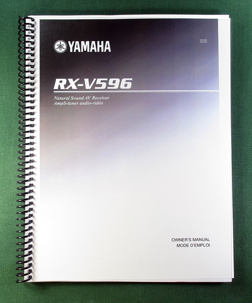 Yamaha RX-V596 Instruction Manual: 67 Pages & Protective Covers!