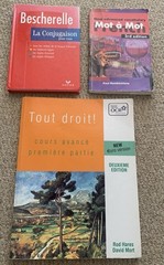 French Learning Book Bundle Bescherelle Conjugation Mot à Mot Tout Droit OCR AS