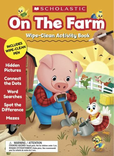 On the Farm Wipe-Clean Activity Book – 9781338572353, spiral-bound, Scholastic