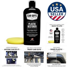 Water-Resistant Plastic Restorer for Vinyl & Rubber – 8 Oz Kit with Applicator