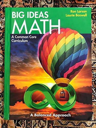 BIG IDEAS MATH: Common Core Student Edition Green 2014 – Hardcover – GOOD