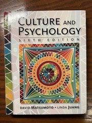Culture and Psychology by David Matsumoto and Linda Juang (2016, Hardcover)