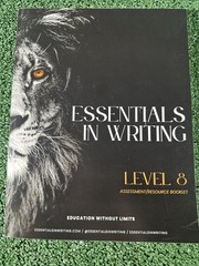 Essentials In Writing Level 8 Second Edition Resource Booklet