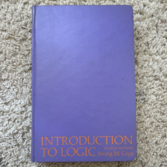 Macmillan Introduction to Logic Irving M. Copi 4th Ed 1972 Hardcover English