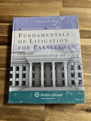 Aspen College-Fundamentals of Litigation for Paralegals by Thomas A. Mauet