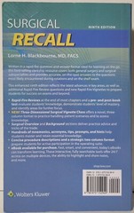 Surgical Recall by Lorne H. Blackbourne 9th Ed 2022-Paperback-GOOD