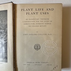 American Book Plant Life and Plant Uses Coulter 1913 HC Illus Ex-Library Botany