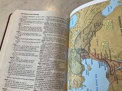 NIV Thinline Bible 1996 Burgundy Bonded Leather Color Maps 1984