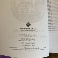 Latin First Year Memoria Press Lot Of 3 Books Units I-XIV See Pics & Description
