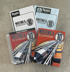 BJU Press Writing & Grammar 10 4th Ed Set Teacher/CD, Tests w/Key, Student Book