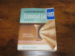 Contemporary Criminal Law: Concepts by Lippman, Matthew 6th edition textbook