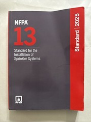 NFPA 13 Standard for the Installation of Sprinkler Systems 2025 Book