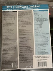 Kaplan Schweser 2026 CFA Level II – SchweserNotes, QuickSheet, Secret Sauce