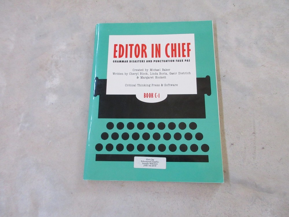 Editor in Chief Book C-1 Vintage Edition