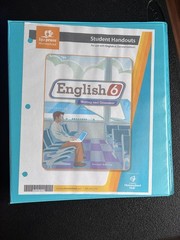 BJU English 6 Handouts w/ Binder