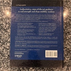 Soil Strength and Slope Stability Duncan Wright Wiley 1st Ed Hardcover Tech & E…
