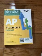 Barron’s AP Statistics Premium Study Guide 2025 Paperback by Martin Sternstein