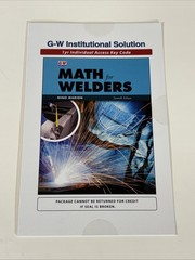 G-W Math for Welders 7th Edition eTextbook 1-year Online Access Key Code Card