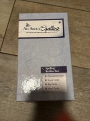 All About Spelling Review Box with Dividers Card Storage Organizer