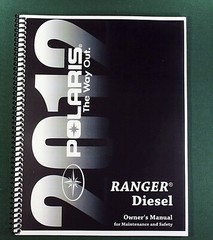 2012 Polaris Ranger Diesel Owner’s Manual: 97 Pages & Protective Covers!