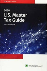 U.S. Master Tax Guide (2020) – Paperback By CCH Tax Law Editors – GOOD