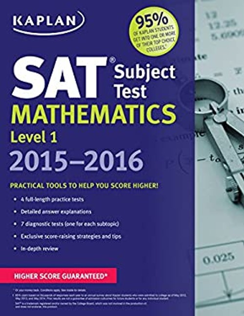 SAT Subject Test Mathematics Level 1 2015-2016 Paperback Kaplan