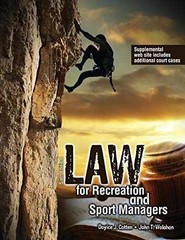 Law for Recreation and Sport – Paperback, by Doyice J. Cotten; – Acceptable n