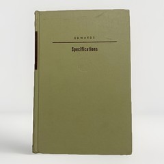 Specifications By H. Griffith Edwards Writing Manual For Architects & Builders