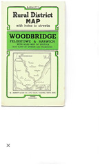 WOODBRIDGE , FELIXSTOWE & HARWICH Rural District Map by BARNETT’S – 1963
