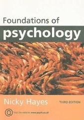 Foundations of Psychology – Paperback By Hayes, Nicky – VERY GOOD